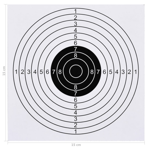 vidaXL 100 pcs Shooting Paper Targets 15x15 cm