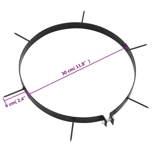 vidaXL Lawn Aerator Clamps 5 pcs with Spikes Ø 30 cm Iron