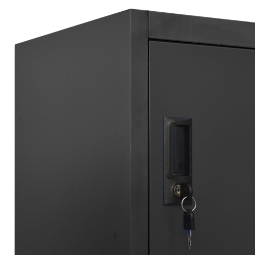 vidaXL Locker Cabinet Anthracite 90x45x180 cm Steel