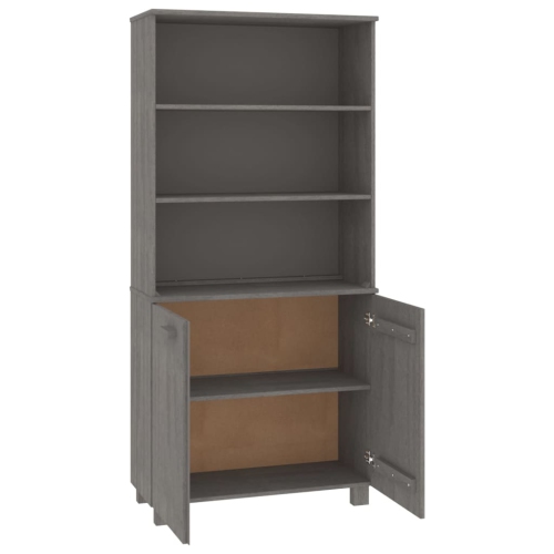 vidaXL Highboard HAMAR Solid Wood Pine Light Grey