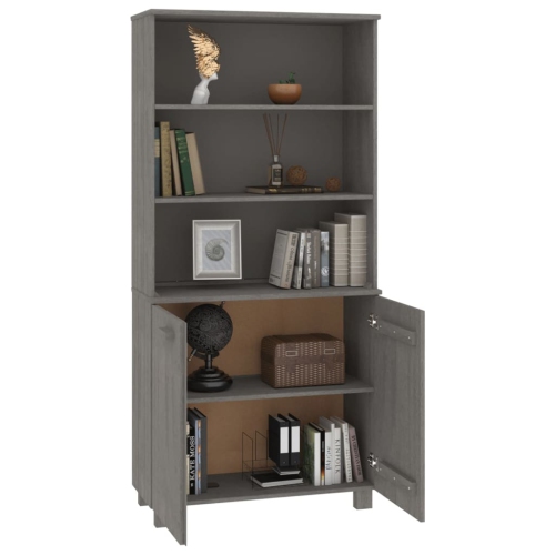 vidaXL Highboard HAMAR Solid Wood Pine Light Grey