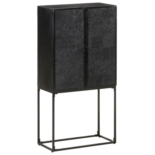 VIDAXL  Sideboard 60X30X120 Cm Solid Acacia And Mango Wood In Black