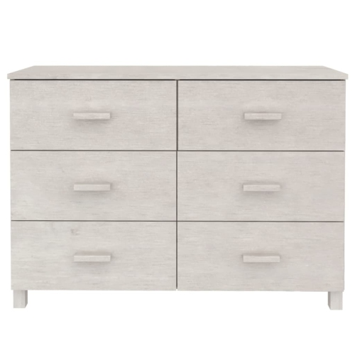 vidaXL Sideboard HAMAR White 113x40x80 cm Solid Wood Pine