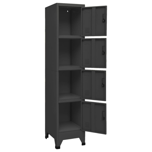 vidaXL Locker Cabinet Anthracite 38x45x180 cm Steel