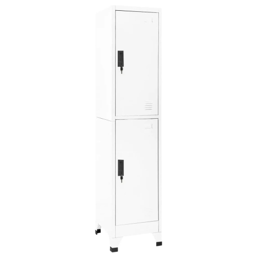 vidaXL Locker Cabinet White 38x45x180 cm Steel