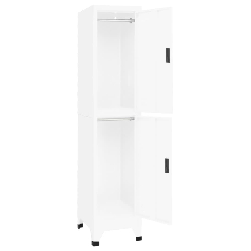 vidaXL Locker Cabinet White 38x45x180 cm Steel