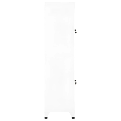 vidaXL Locker Cabinet White 38x45x180 cm Steel