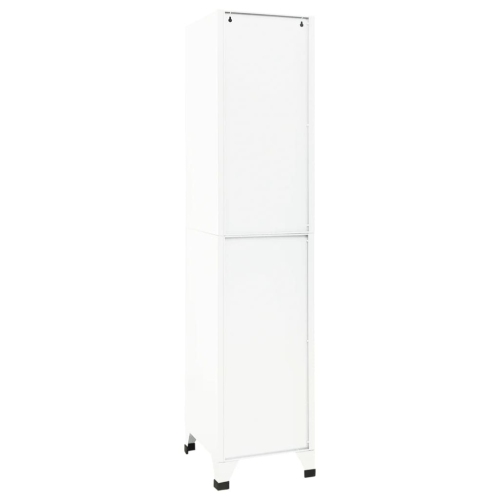 vidaXL Locker Cabinet White 38x45x180 cm Steel