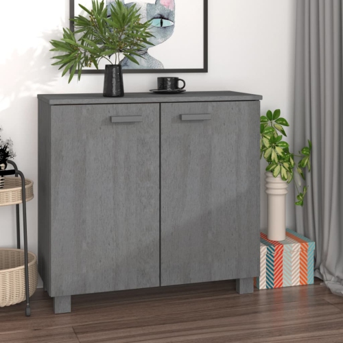 vidaXL Sideboard HAMAR Dark Grey 85x35x80 cm Solid Wood Pine