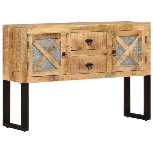 VIDAXL  Sideboard 110X30X74 Cm Rough Wood In Mango