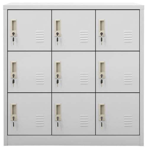 vidaXL Locker Cabinets 5 pcs Light Grey 90x45x92.5 cm Steel