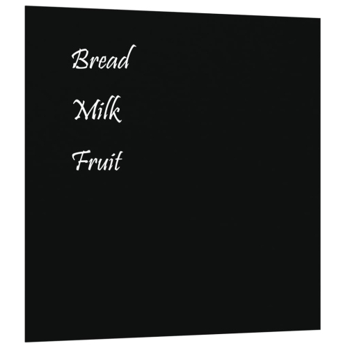 vidaXL Wall-mounted Magnetic Board Black 60x60 cm&nbsp;Tempered Glass