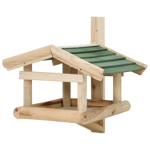 VidaXL mangeoire pour oiseaux en bois massif 35 x 29,5 x 21 cm