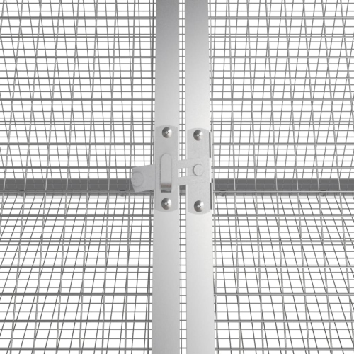 vidaXL Rabbit Cage Grey 201.5x80.5x71 cm Galvanised Steel
