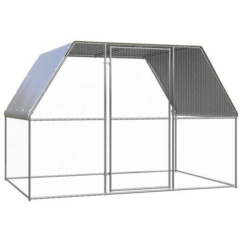 VIDAXL  Outdoor Chicken Cage 3X2X2 M Galvanised Steel