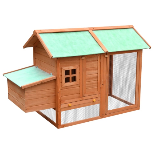 VIDAXL  Chicken Cage Solid Pine & Fir Wood 170X81X110 Cm