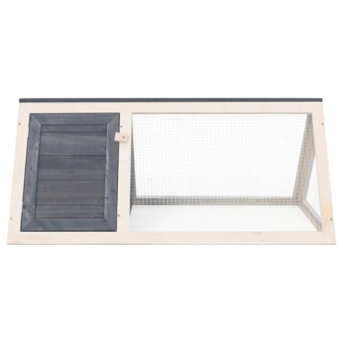 vidaXL Animal Rabbit Cage Grey Wood