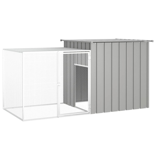 VIDAXL  Chicken Cage Grey 200X91X100 Cm Galvanised Steel