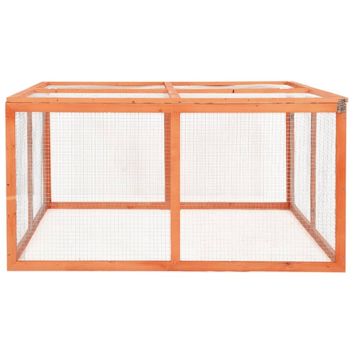vidaXL Rabbit Hutch 124x120x60 cm Solid Firwood