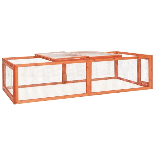 VIDAXL  Rabbit Hutch 183X90X46.5 Cm Solid Firwood