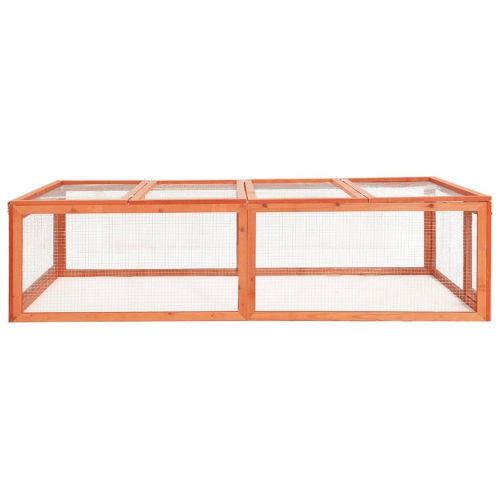 vidaXL Rabbit Hutch 183x90x46.5 cm Solid Firwood