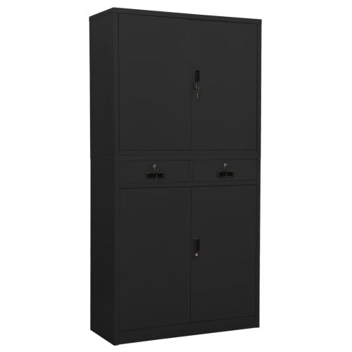 Armoire de bureau VIDAXL en acier 180&nbsp;cm, anthracite, 90 x 40 x 40 po
