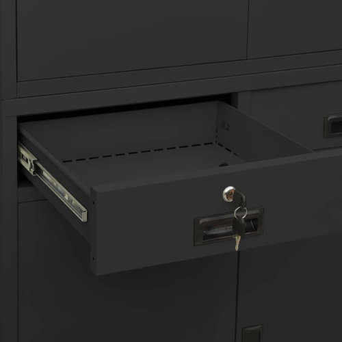 vidaXL Office Cabinet Anthracite 90x40x180 cm Steel