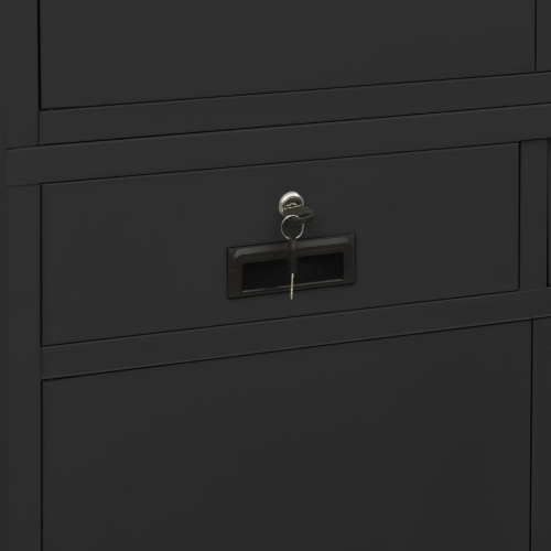 vidaXL Office Cabinet Anthracite 90x40x180 cm Steel