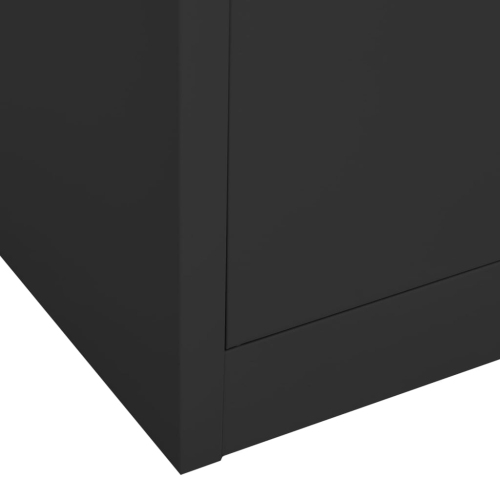 vidaXL Office Cabinet Anthracite 90x40x180 cm Steel