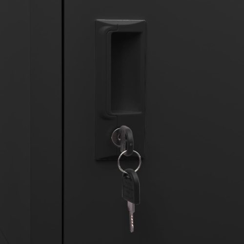 vidaXL Locker Cabinet Black 38x45x180 cm Steel
