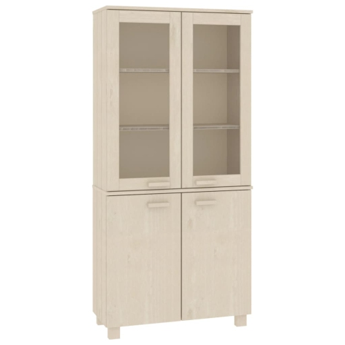 VIDAXL  Highboard Hamar Solid Wood Pine Honey In Brown