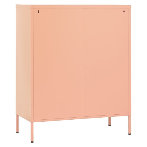 vidaXL Storage Cabinet Pink 80x35x101.5 cm Steel