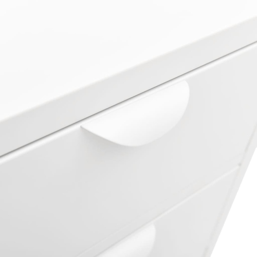 vidaXL Sideboard White 75x35x70 cm Steel and Tempered Glass