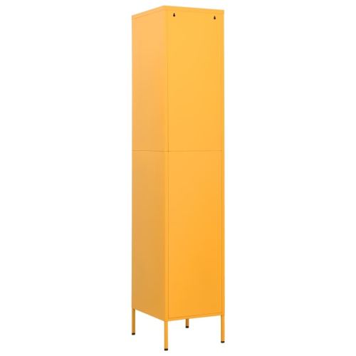 vidaXL Locker Cabinet Mustard Yellow 35x46x180 cm Steel
