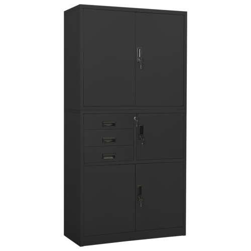 vidaXL Office Cabinet Anthracite 90x40x180 cm Steel