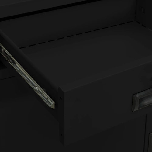 vidaXL Office Cabinet Black 90x40x102 cm Steel