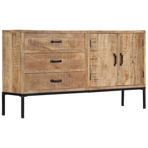 vidaXL Sideboard 140x35x75 cm Solid Mango Wood