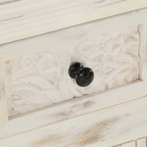 vidaXL Sideboard White 65x30x75 cm Solid Mango Wood