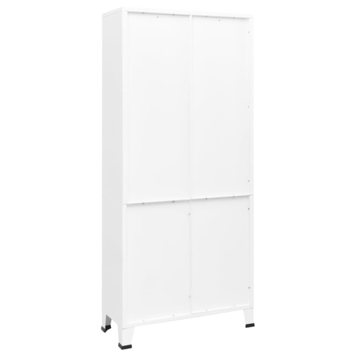 vidaXL Industrial Bookshelf White 80x32x180 cm Steel