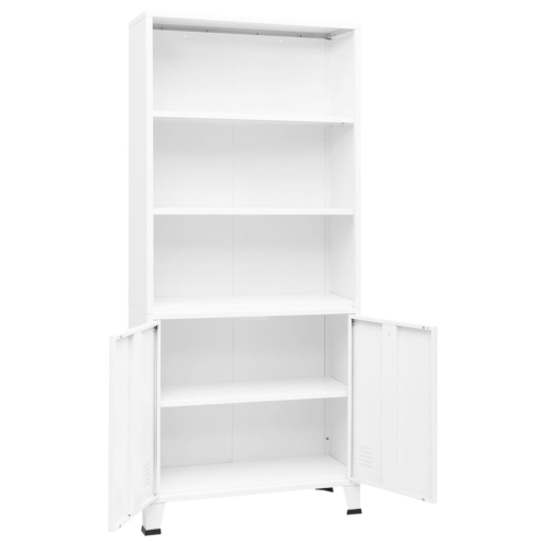 vidaXL Industrial Bookshelf White 80x32x180 cm Steel