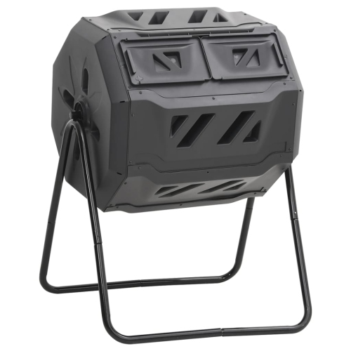 VIDAXL  Garden Compost Bin 73X64X95 Cm 160 L In Black