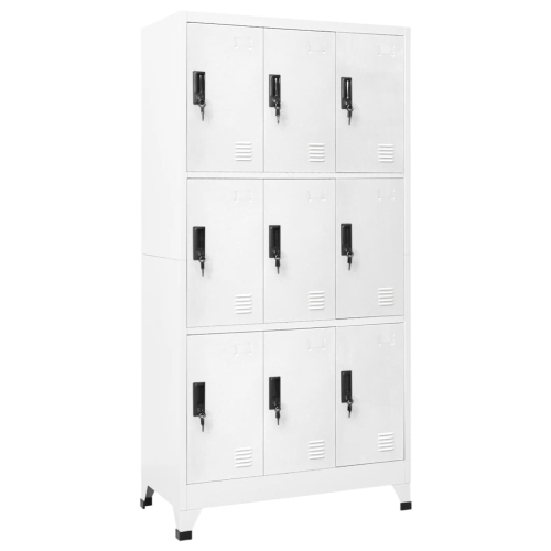 VIDAXL  Locker Cabinet 90X45X180 Cm Steel In White