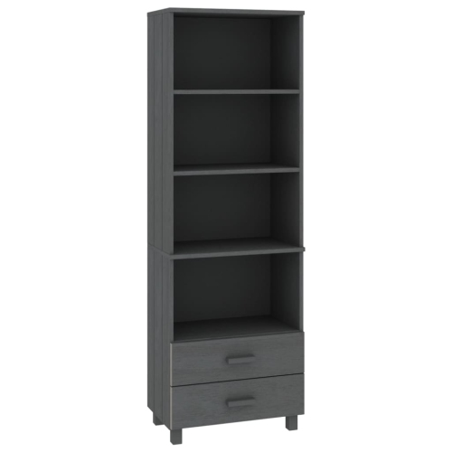 VIDAXL  Highboard Hamar Dark 60X35X180 Cm Solid Wood Pine In Grey