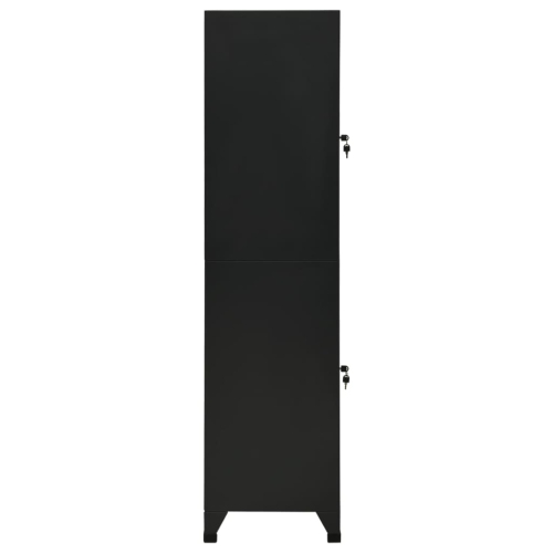 vidaXL Locker Cabinet Black 38x45x180 cm Steel