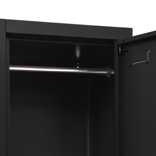 vidaXL Locker Cabinet Black 38x45x180 cm Steel