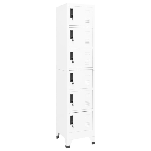 vidaXL Locker Cabinet White 38x40x180 cm Steel