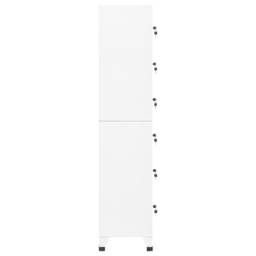 vidaXL Locker Cabinet White 38x40x180 cm Steel