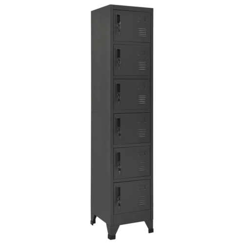VIDAXL  Locker Cabinet Anthracite 38X40X180 Cm Steel