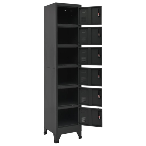 vidaXL Locker Cabinet Anthracite 38x40x180 cm Steel