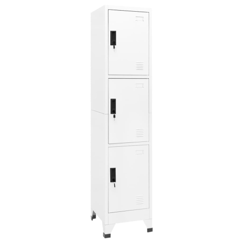 VIDAXL  Locker Cabinet 38X45X180 Cm Steel In White